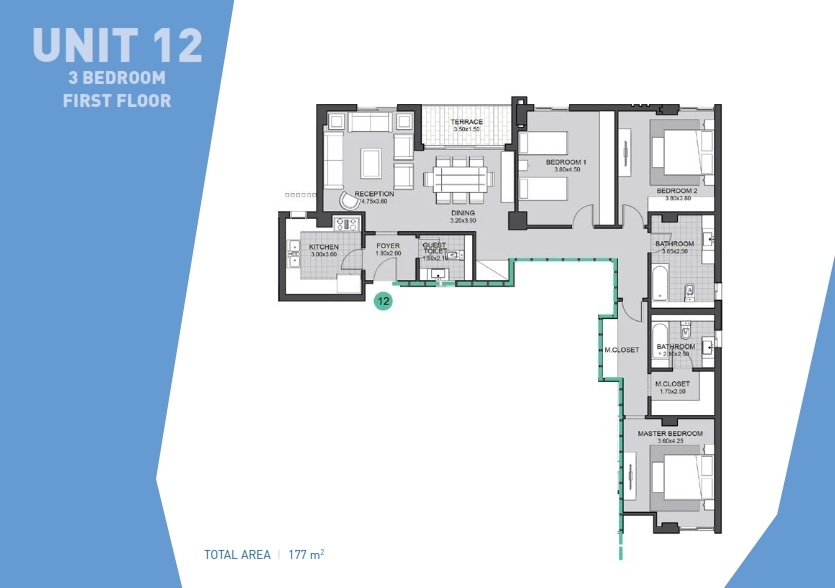 Floor plan for apartment at Villette
