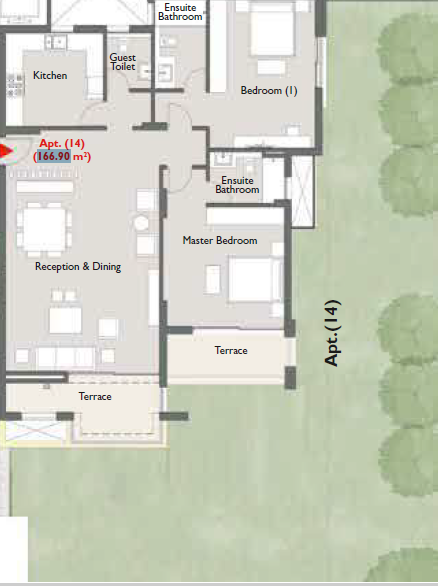 Floor plan for apartment at Capital Gardens