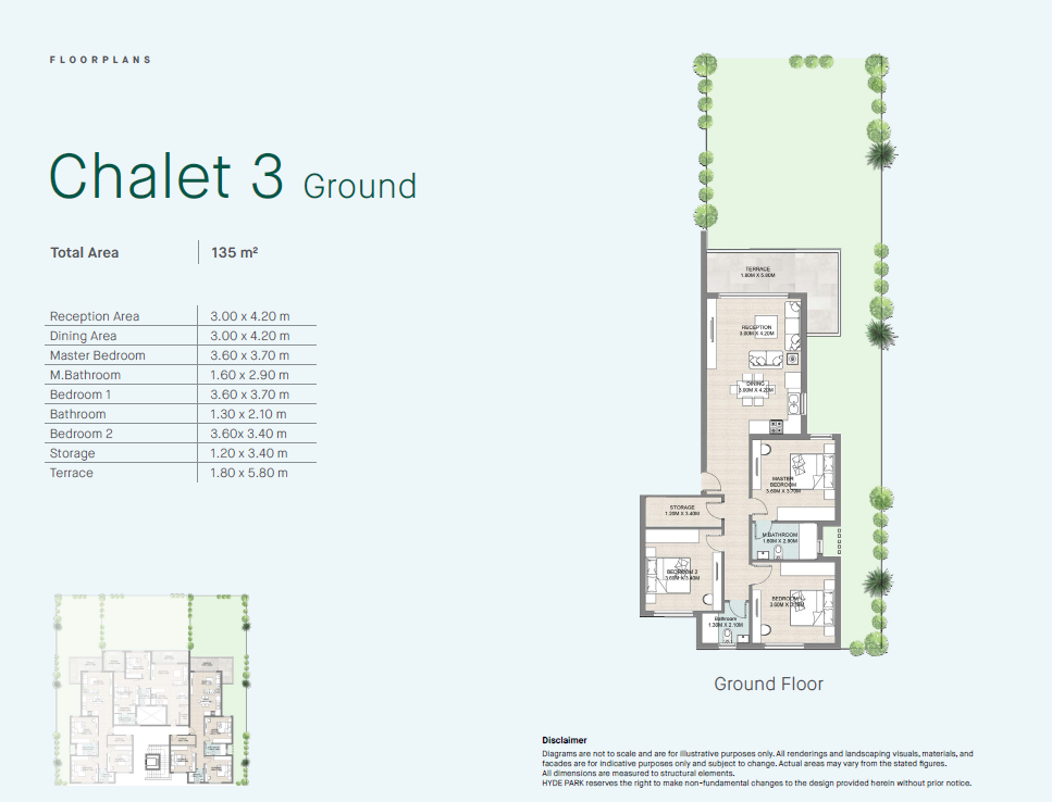 Floor plan for chalet at Hyde Park North - Seashore