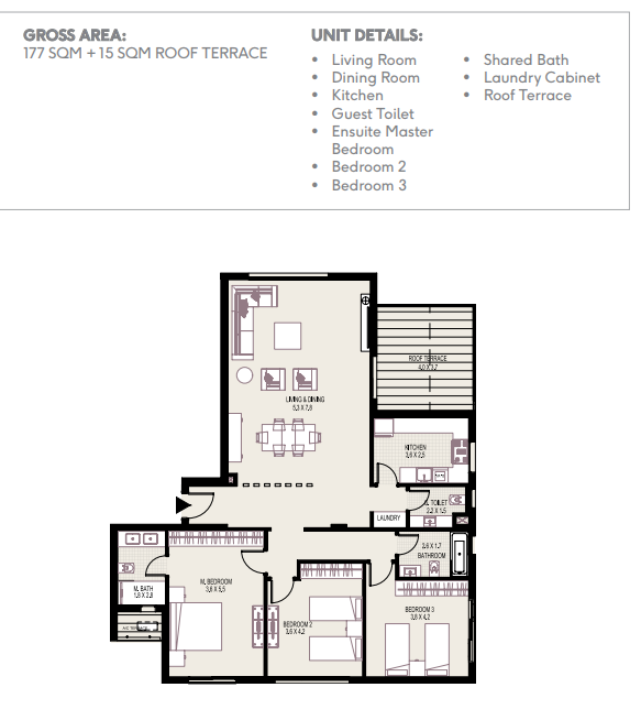 Floor plan for apartment at DISTRICT 5