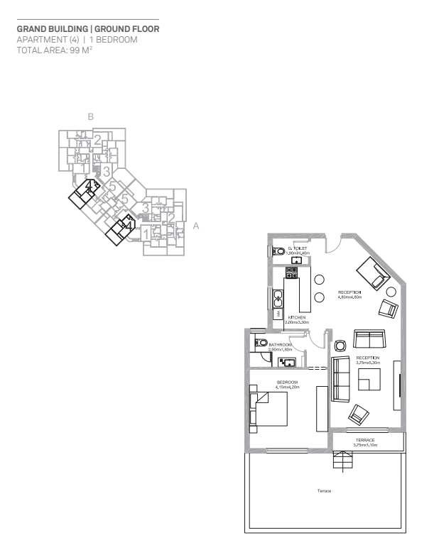Floor plan for apartment at Hyde Park