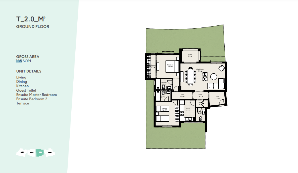 Floor plan for apartment at DISTRICT 5
