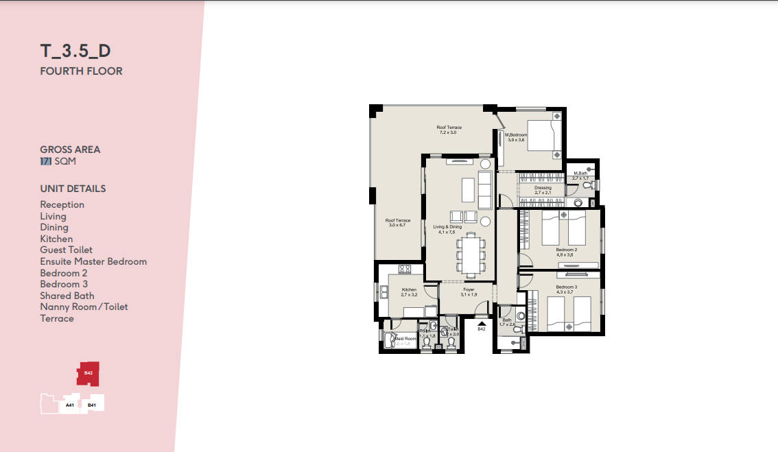 Floor plan for apartment at DISTRICT 5