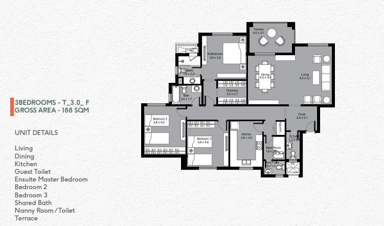 Floor plan for apartment at DISTRICT 5
