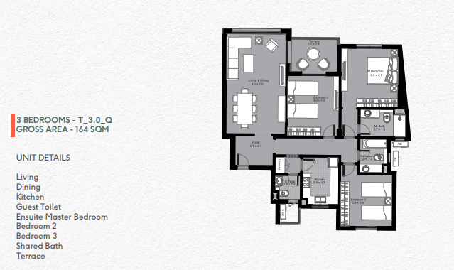 Floor plan for apartment at DISTRICT 5