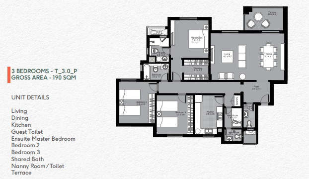 Floor plan for apartment at DISTRICT 5