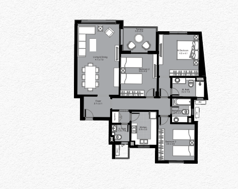 Floor plan for apartment at DISTRICT 5