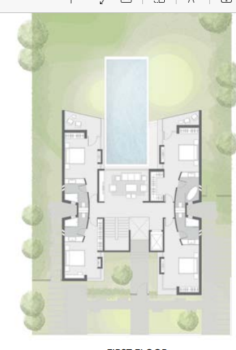 Floor plan for penthouse at Badya