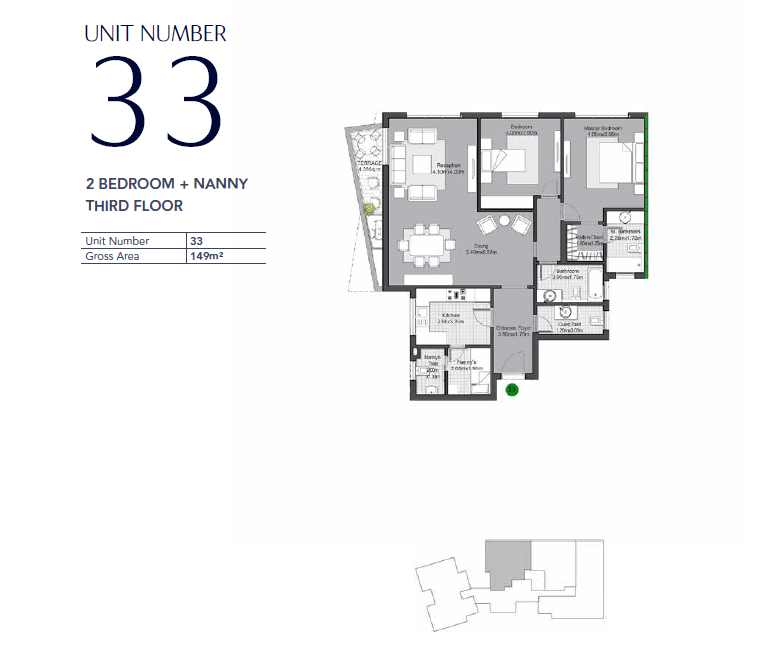 Floor plan for apartment at Entrada