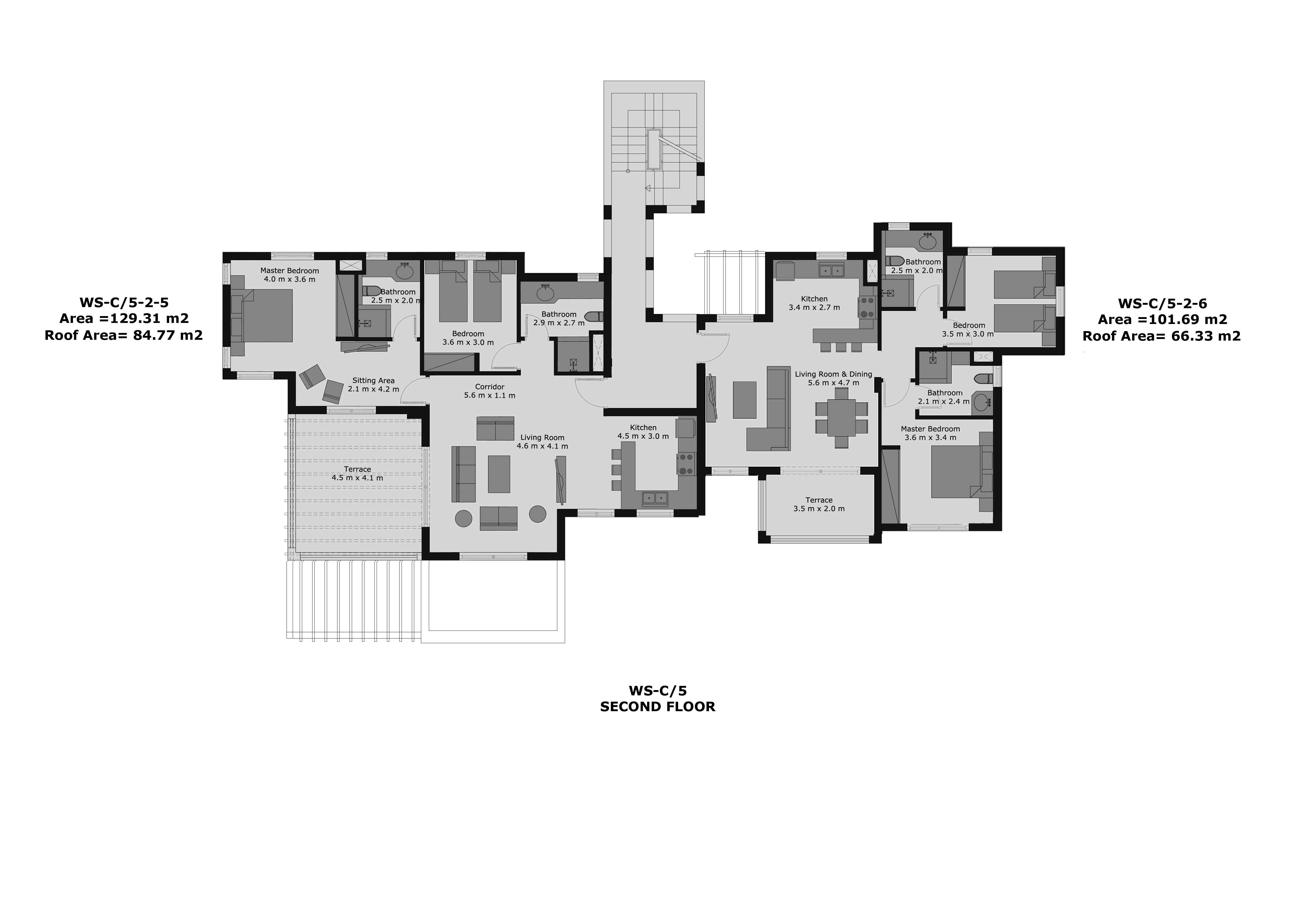 Floor plan for apartment at Waterside Condos