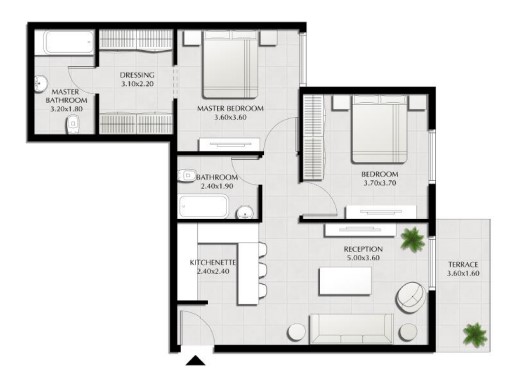 Floor plan for apartment at Tonino Lamborghini Residences