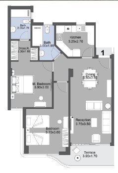 Floor plan for apartment at Talah