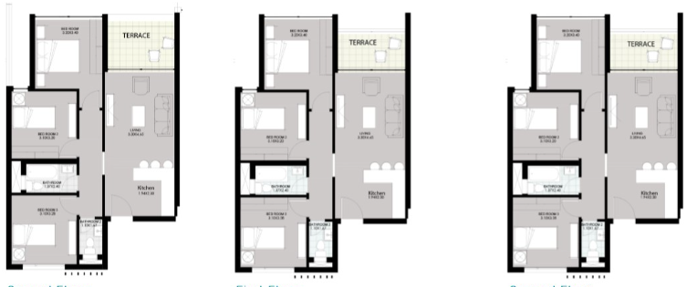 Floor plan for apartment at Smeralda Bay Sidi Heneish -Sbay