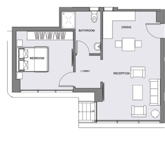 Floor plan for apartment at Badya