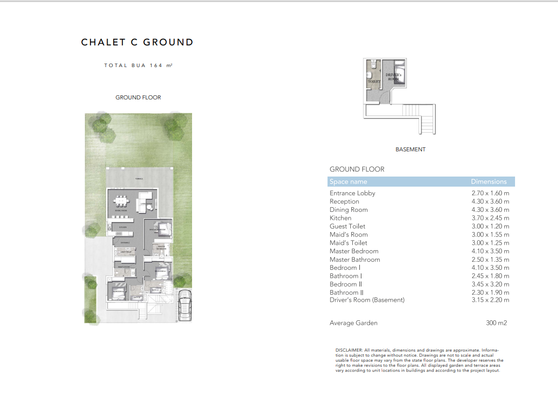 Floor plan for chalet at Jefaira