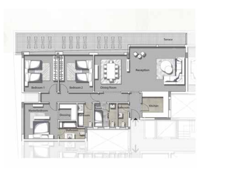 Floor plan for chalet at Joulz