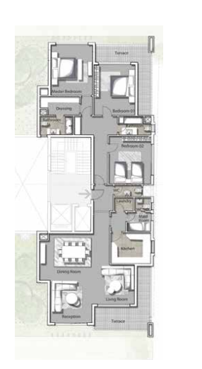 Floor plan for chalet at Joulz