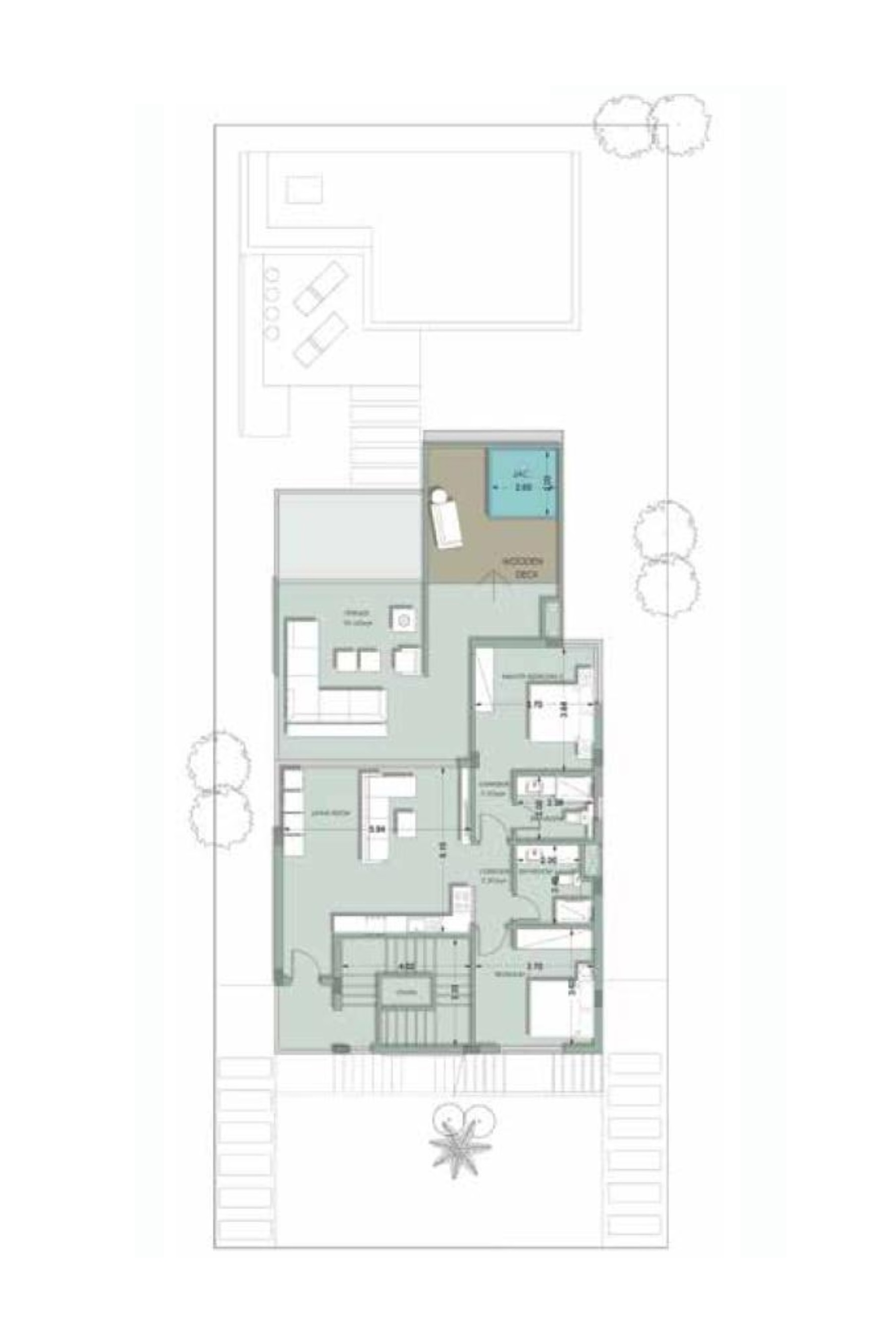 Floor plan for chalet at Fouka Bay