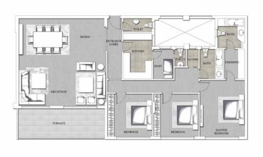 Floor plan for apartment at Joulz