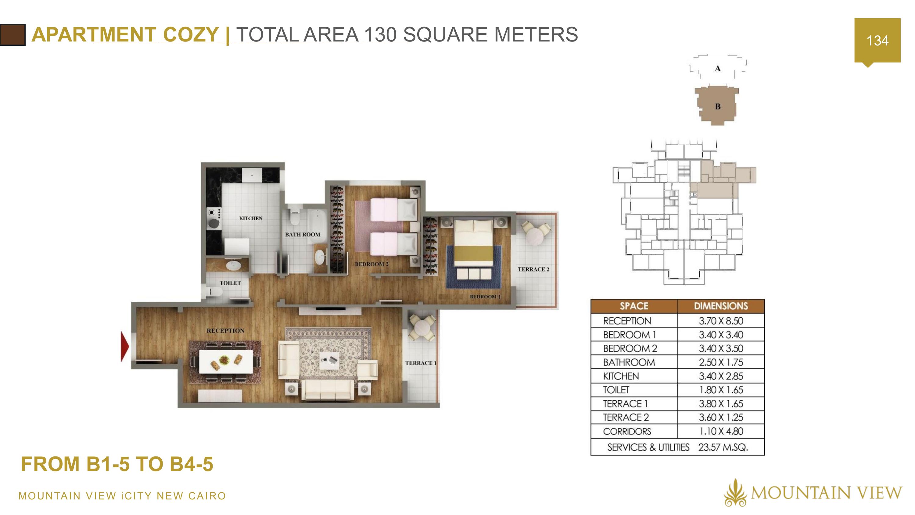 Floor plan for apartment at Mountain View ICity New Cairo