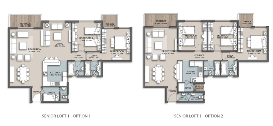 Floor plan for apartment at The Loft