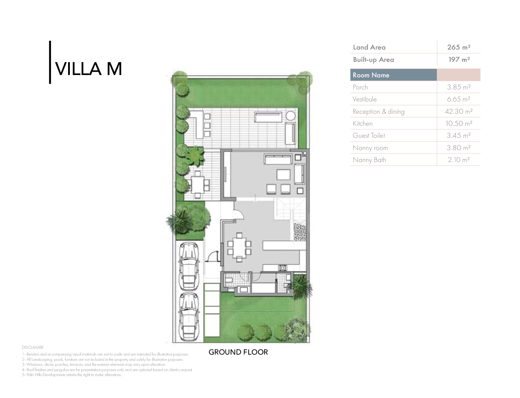 Floor plan for villa at Badya