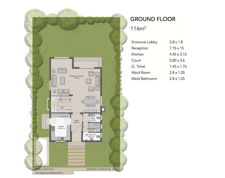 Floor plan for villa at ATRIO