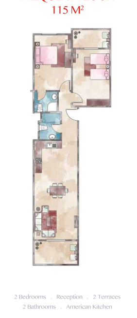 Floor plan for apartment at Lasirena Palm Beach
