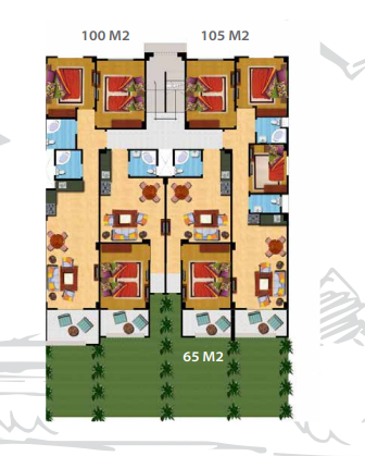 Floor plan for apartment at Lasirena Palm Beach