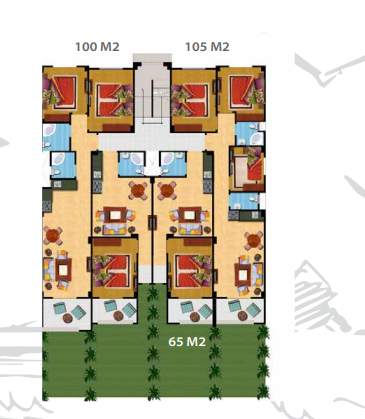 Floor plan for apartment at Lasirena Palm Beach