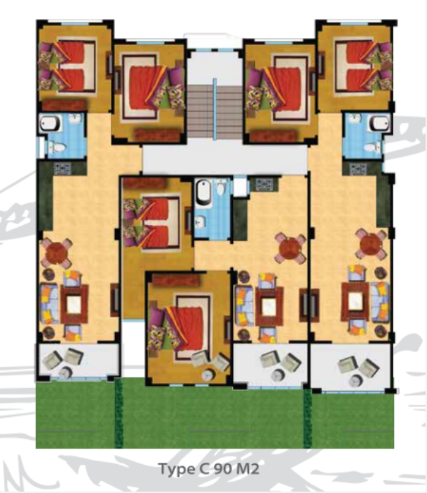 Floor plan for apartment at Lasirena Palm Beach