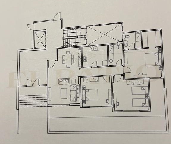 Floor plan for apartment at El Patio Oro