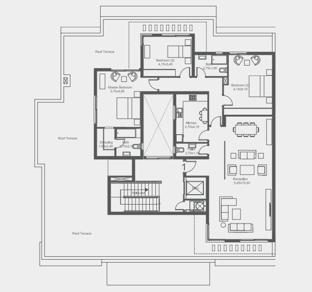 Floor plan for apartment at Garden Lakes