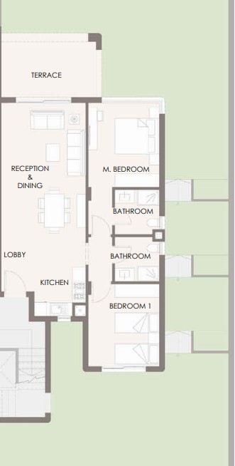 Floor plan for chalet at Hacienda West