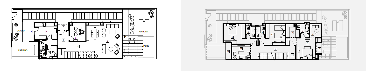 Floor plan for apartment at Trio