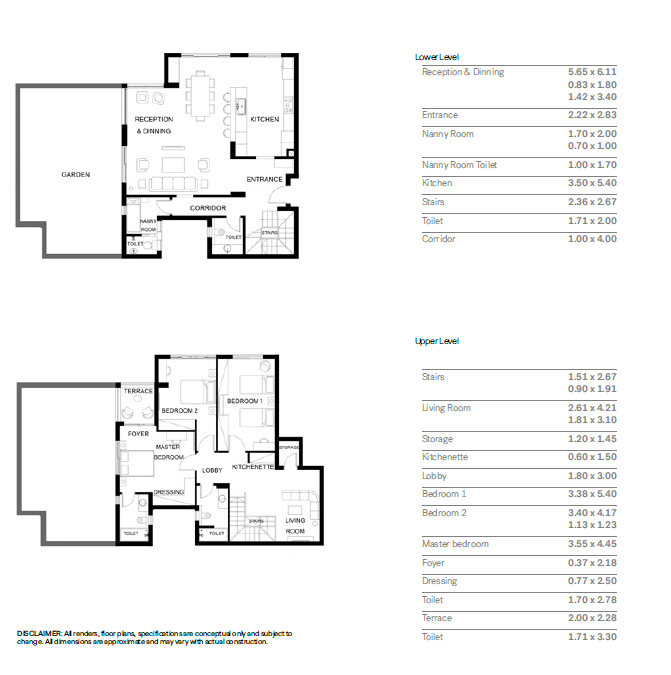 Floor plan for duplex at Trio