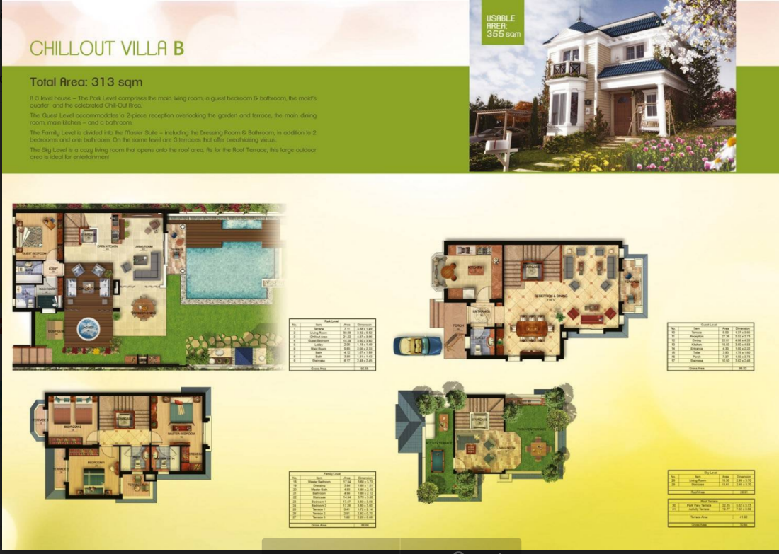 Floor plan for villa at Mountain View Chillout Park