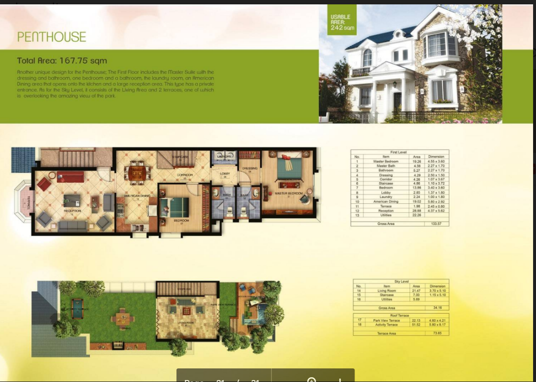 Floor plan for penthouse at Mountain View Chillout Park