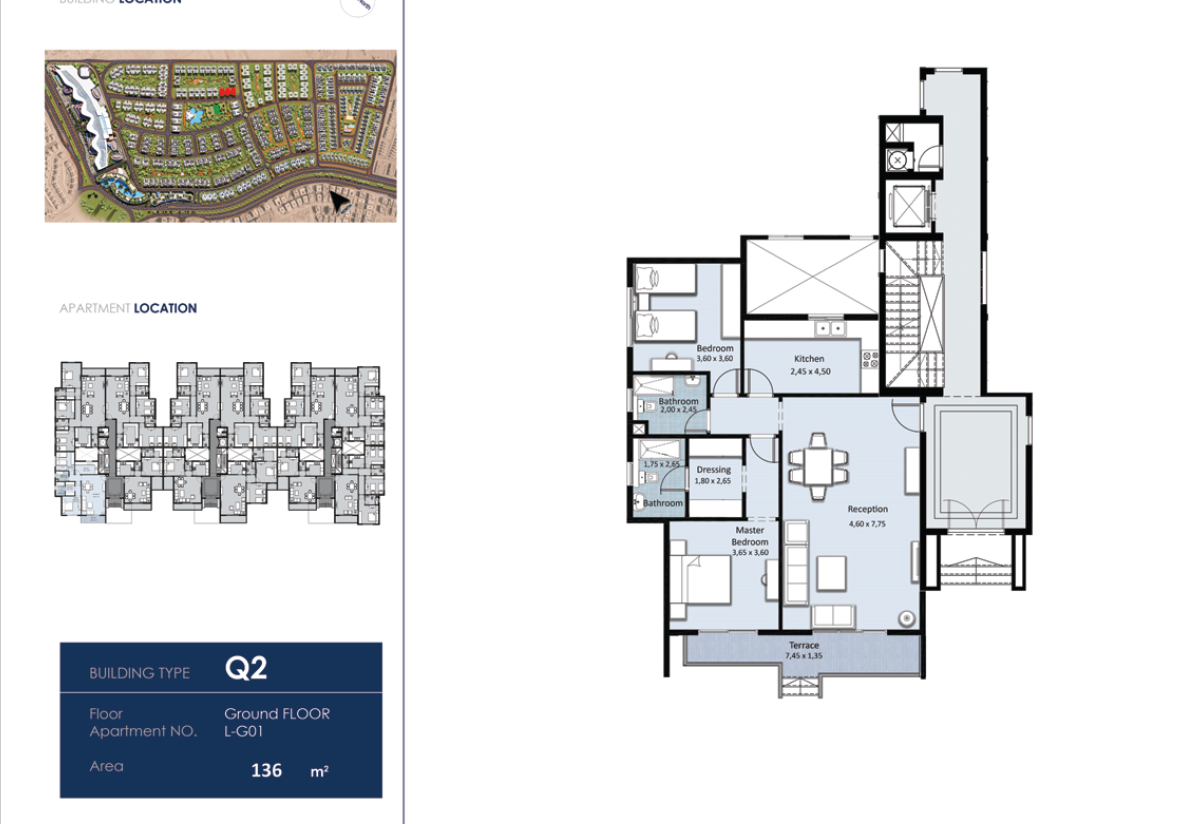 Floor plan for apartment at Fifth Square Al Marasem