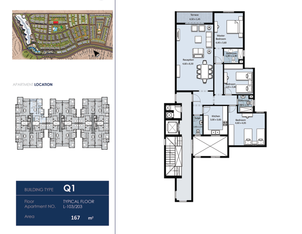 Floor plan for apartment at Fifth Square Al Marasem