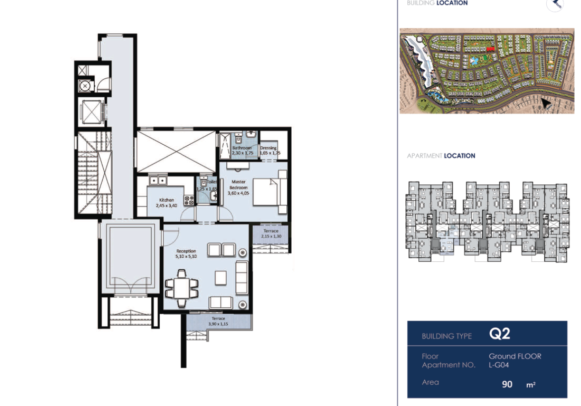 Floor plan for apartment at Fifth Square Al Marasem