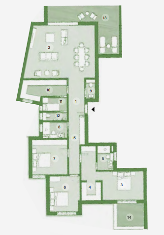 Floor plan for penthouse at ZED