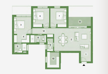 Floor plan for apartment at ZED