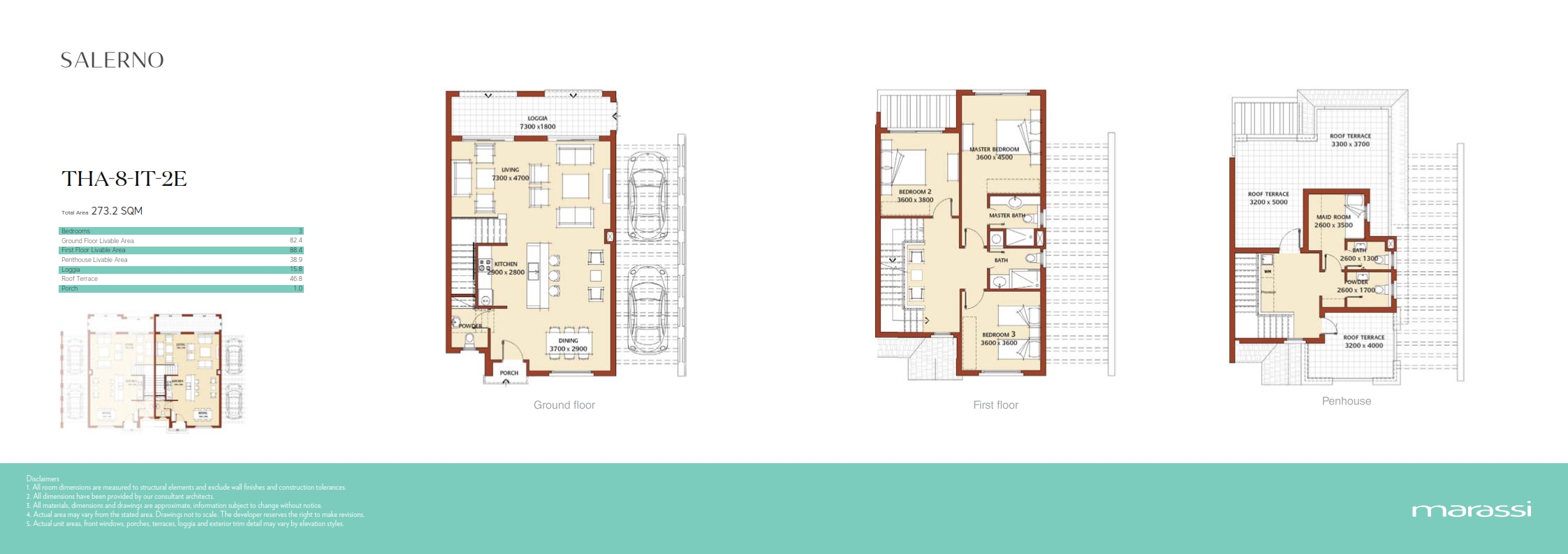Floor plan for  at Salerno Marassi
