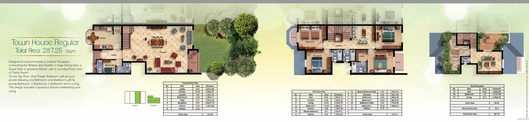 Floor plan for townhouse at Mountain View October Park