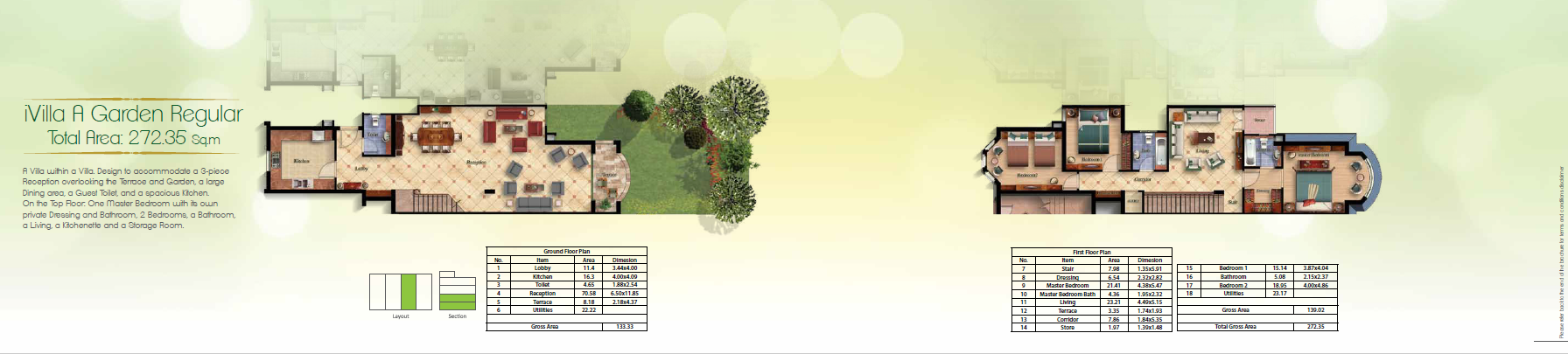 Floor plan for duplex at Mountain View October Park