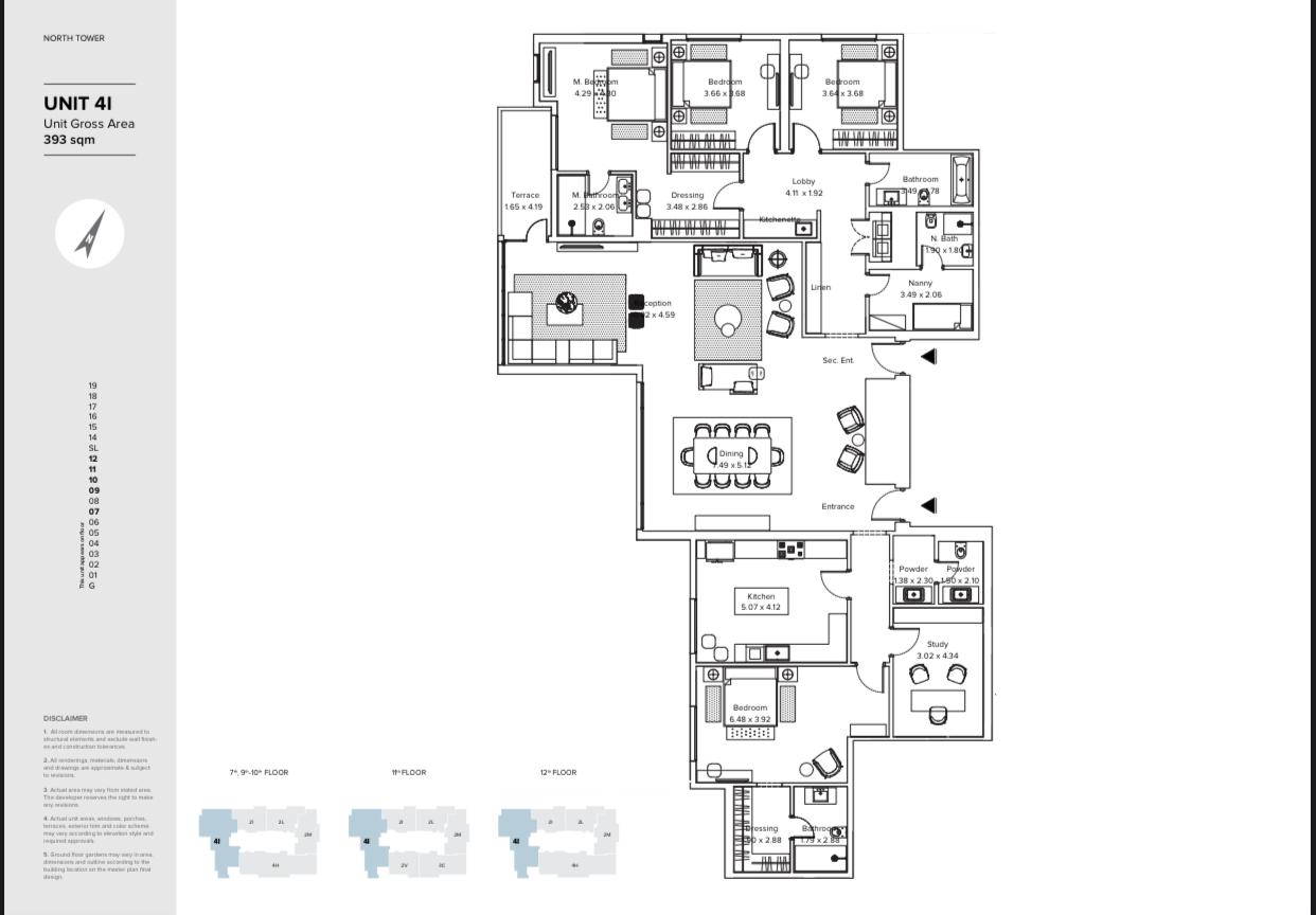 Floor plan for apartment at AEON Towers