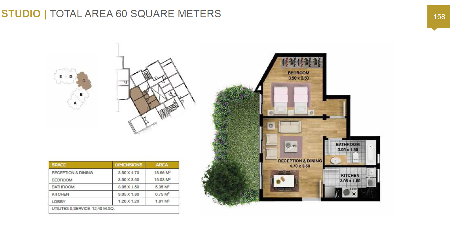 Floor plan for chalet at Mountain View ICity New Cairo