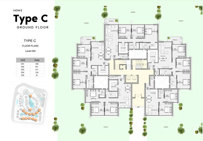 Floor plan for apartment at Atika