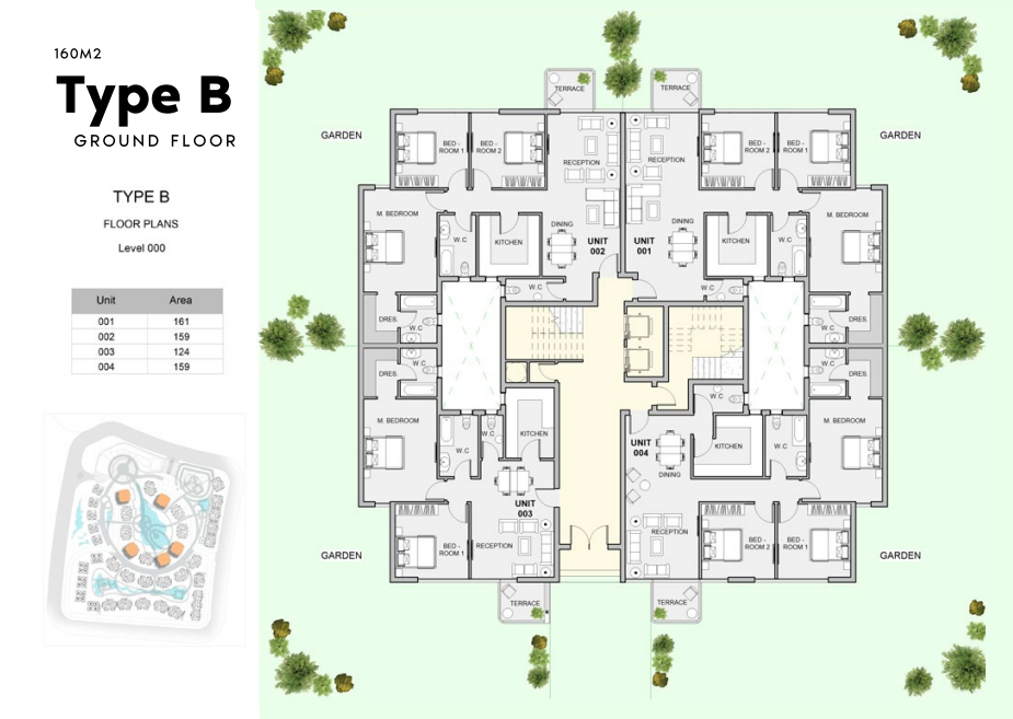 Floor plan for apartment at Atika